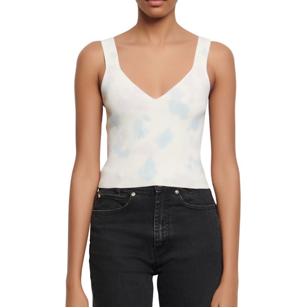 Sandro knit tie-dye top